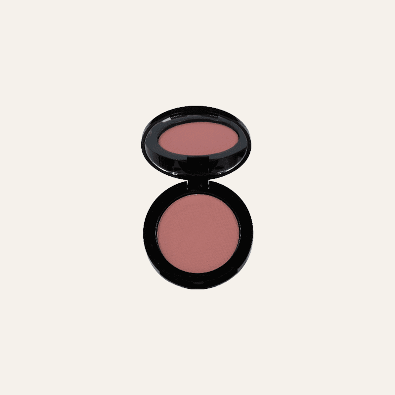 Blush pink in cheek